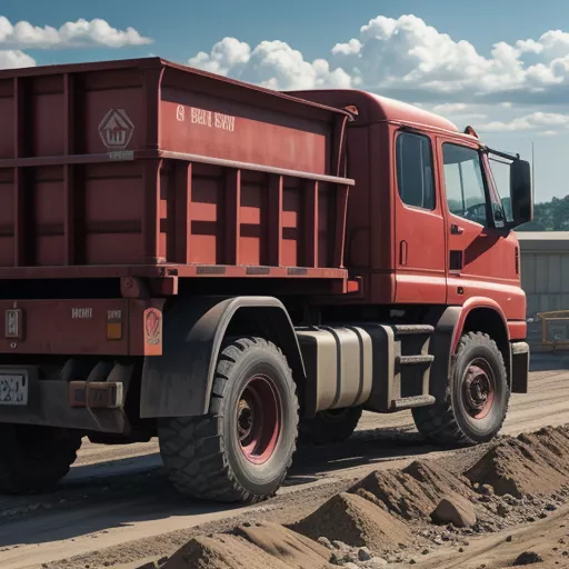 Truong Giang US13B6x6 dump truck at a construction site