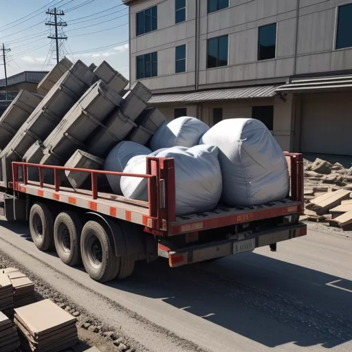 Camião basculante Trường Giang 8T5 numa obra