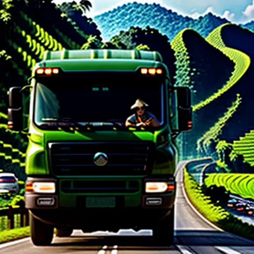 सामान ढोता हुआ बीछ नगा ट्रक