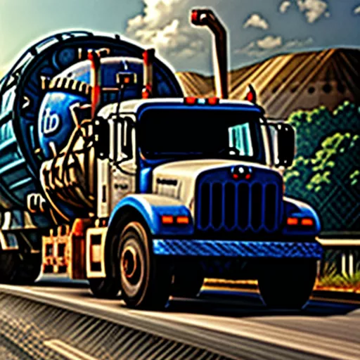 Xe bồn bê tông trên đường phố