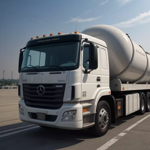 A white Chenglong 18m³ fuel tanker truck parked in a truck parking lot