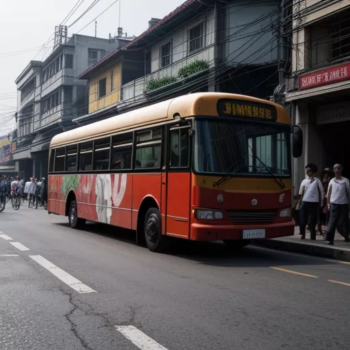 96-Sitzer-Bus im Stadtverkehr von Hanoi