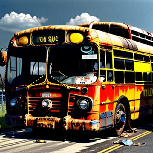 Used Bus Chassis Being Dismantled