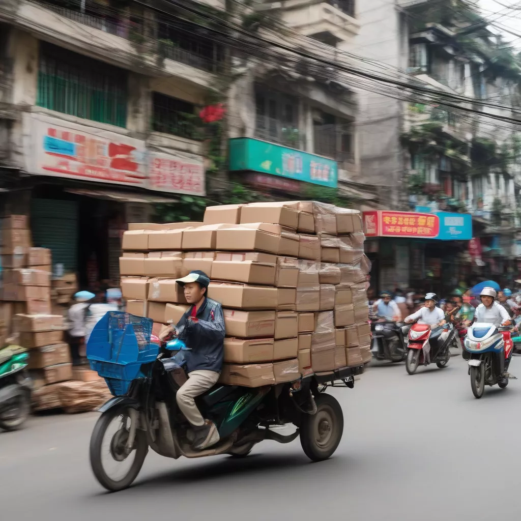 Dongben 499kg Pickup Truck Transporting Goods on City Streets