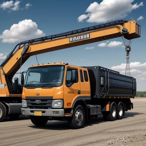 Camião grua Hyundai HD360 em exposição num concessionário