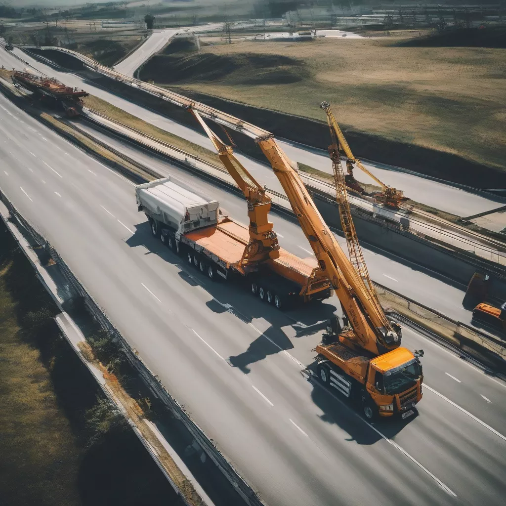 15吨随车吊正在运输货物