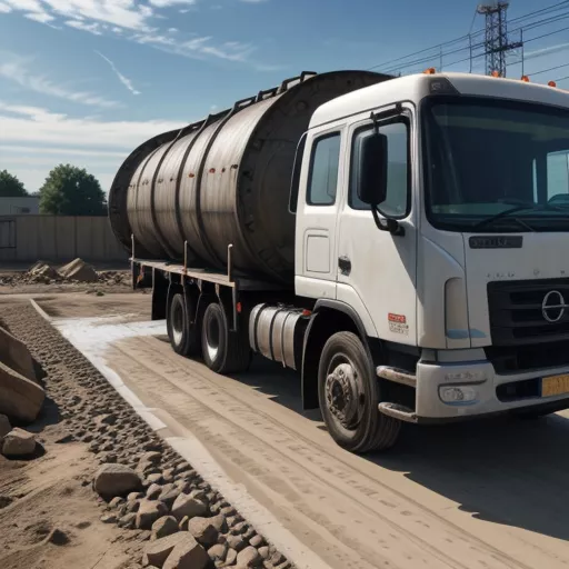 Xe Chở Nước Tại Công Trường