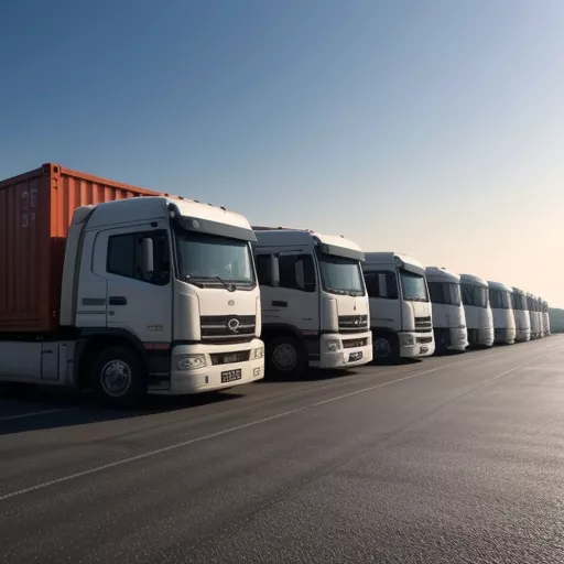 Xe đầu kéo chờ hàng tại cảng