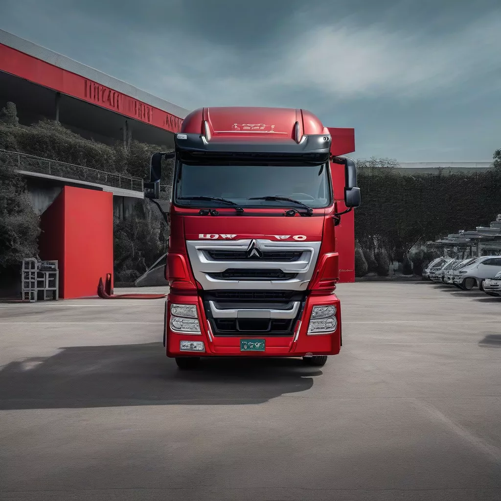 Xe đầu kéo Howo A7 420 màu đỏ