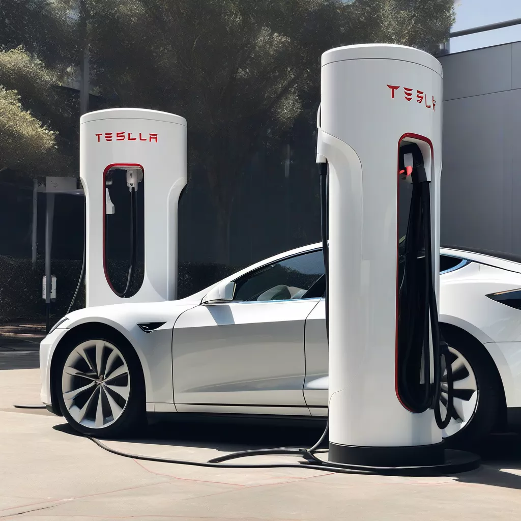 Modern Tesla Electric Car