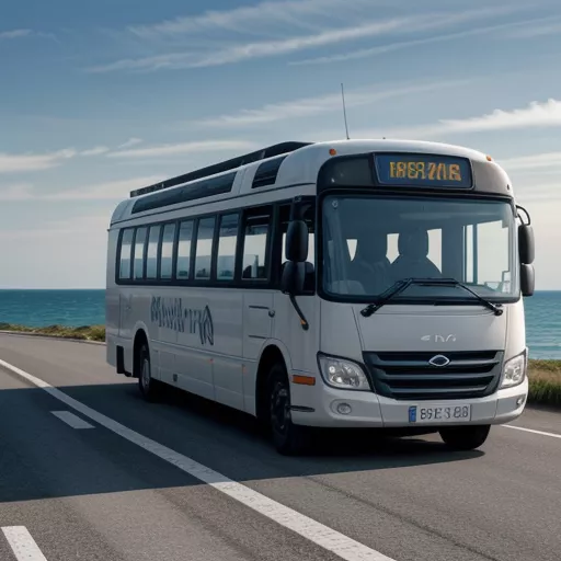 シルバー色のJAC 16人乗り観光バス