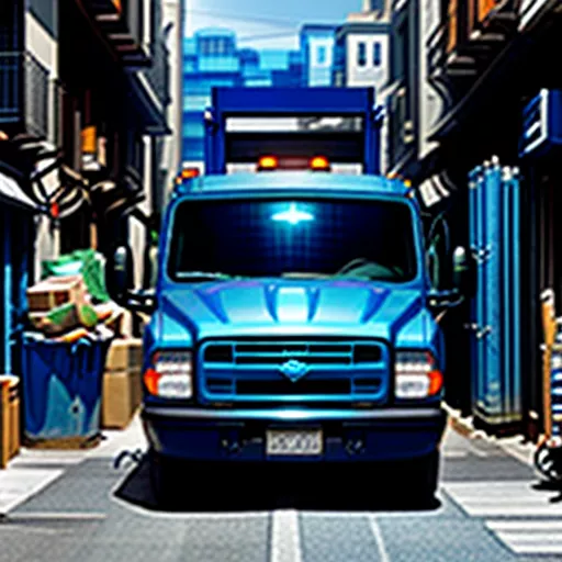 Mini Truck in a Narrow Alley