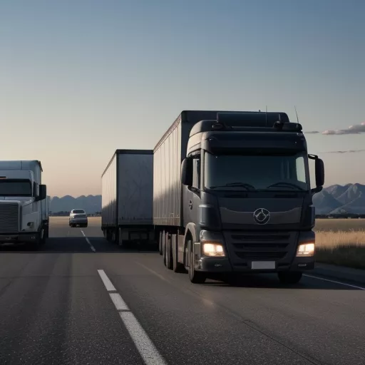 Car overtaking a truck