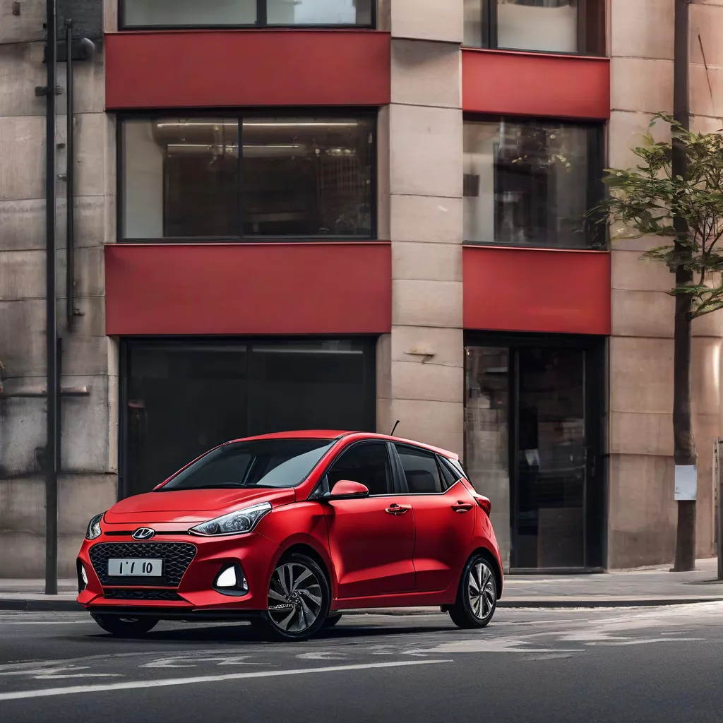Red Hyundai i10