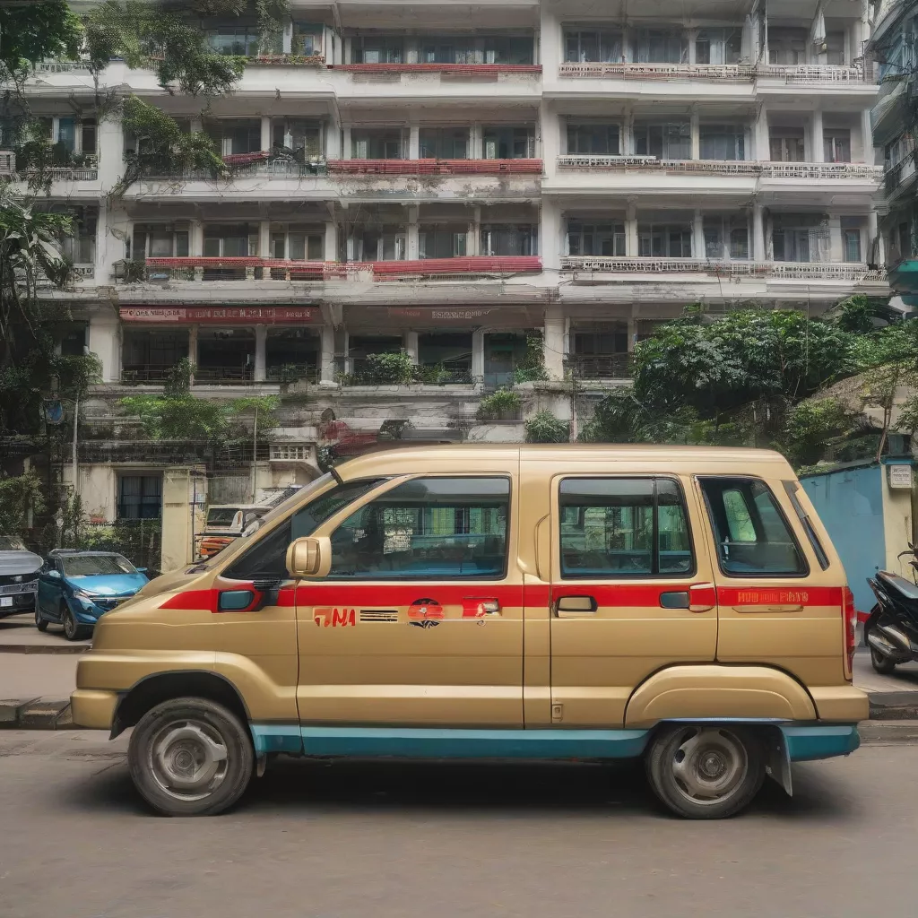 Bus Modern Terparkir di Hanoi