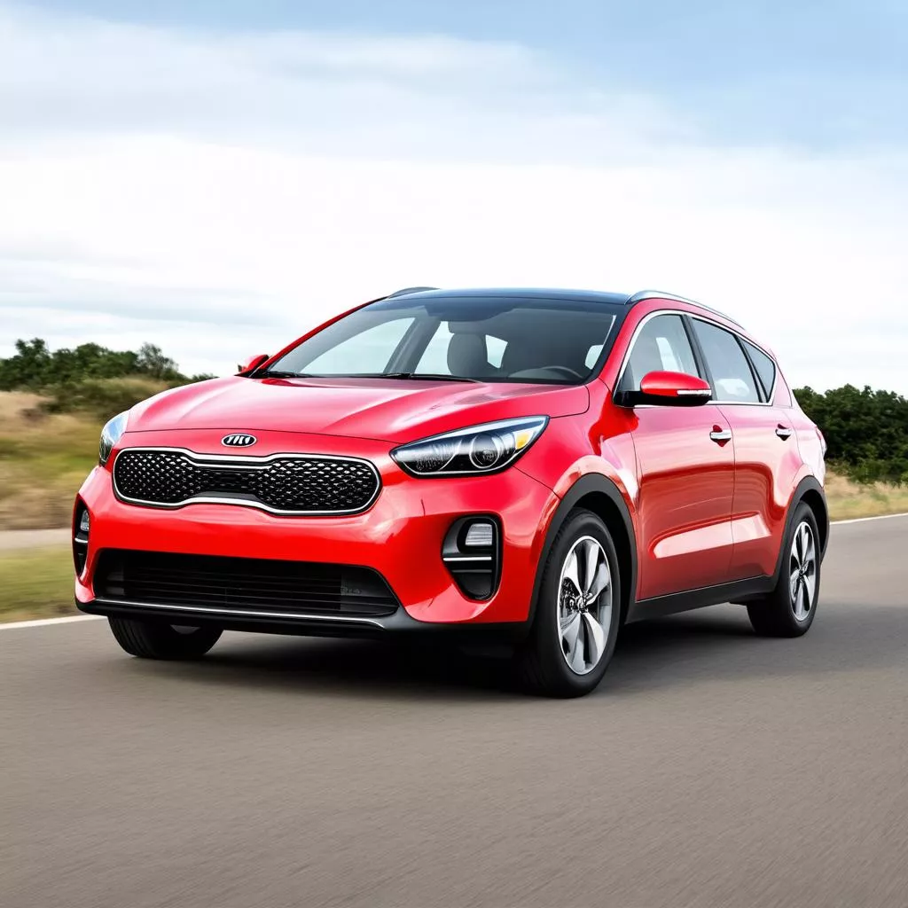 Xe Kia vận hành trên đường