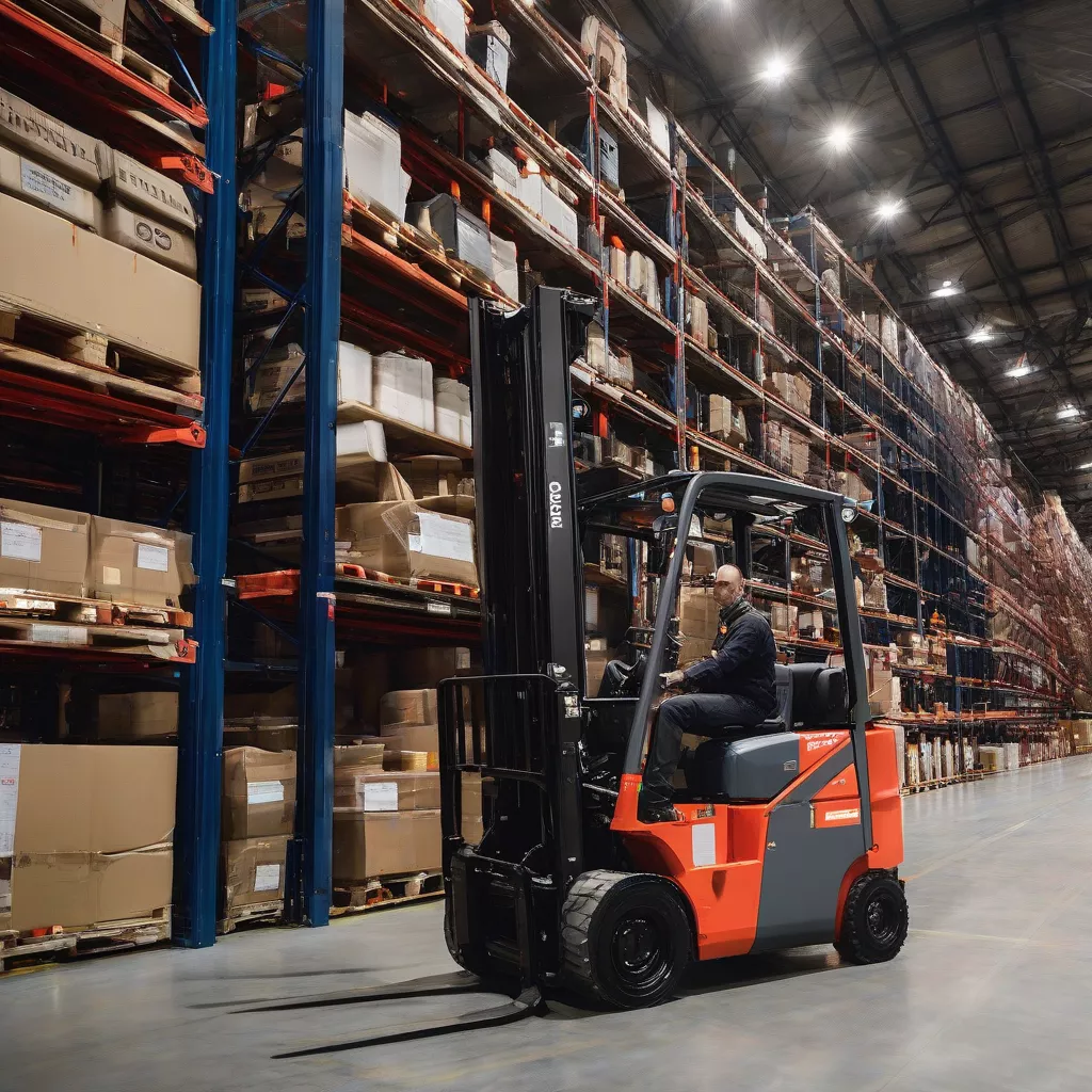 Xe nâng Toyota đang hoạt động