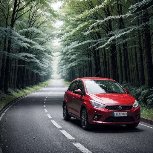 Xe ô tô 5 chỗ màu đỏ