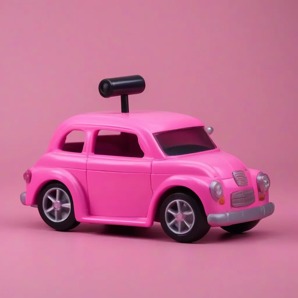 Xe ô tô điện trẻ em cũ màu hồng