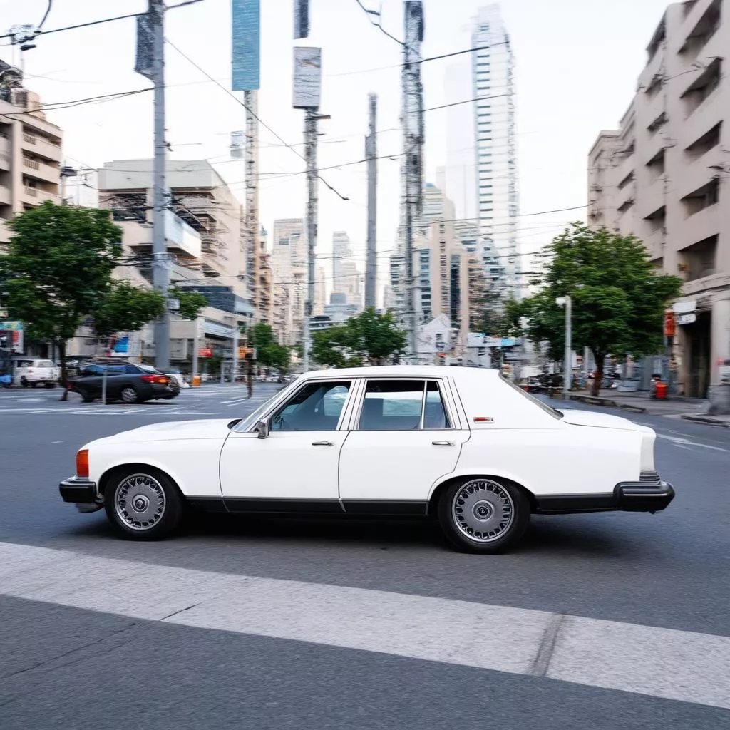 Xe ô tô màu trắng