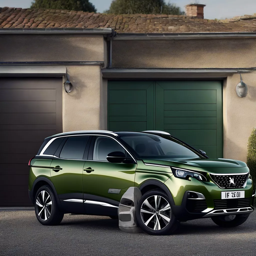 Xe ô tô Peugeot 5008 cũ màu xanh lá