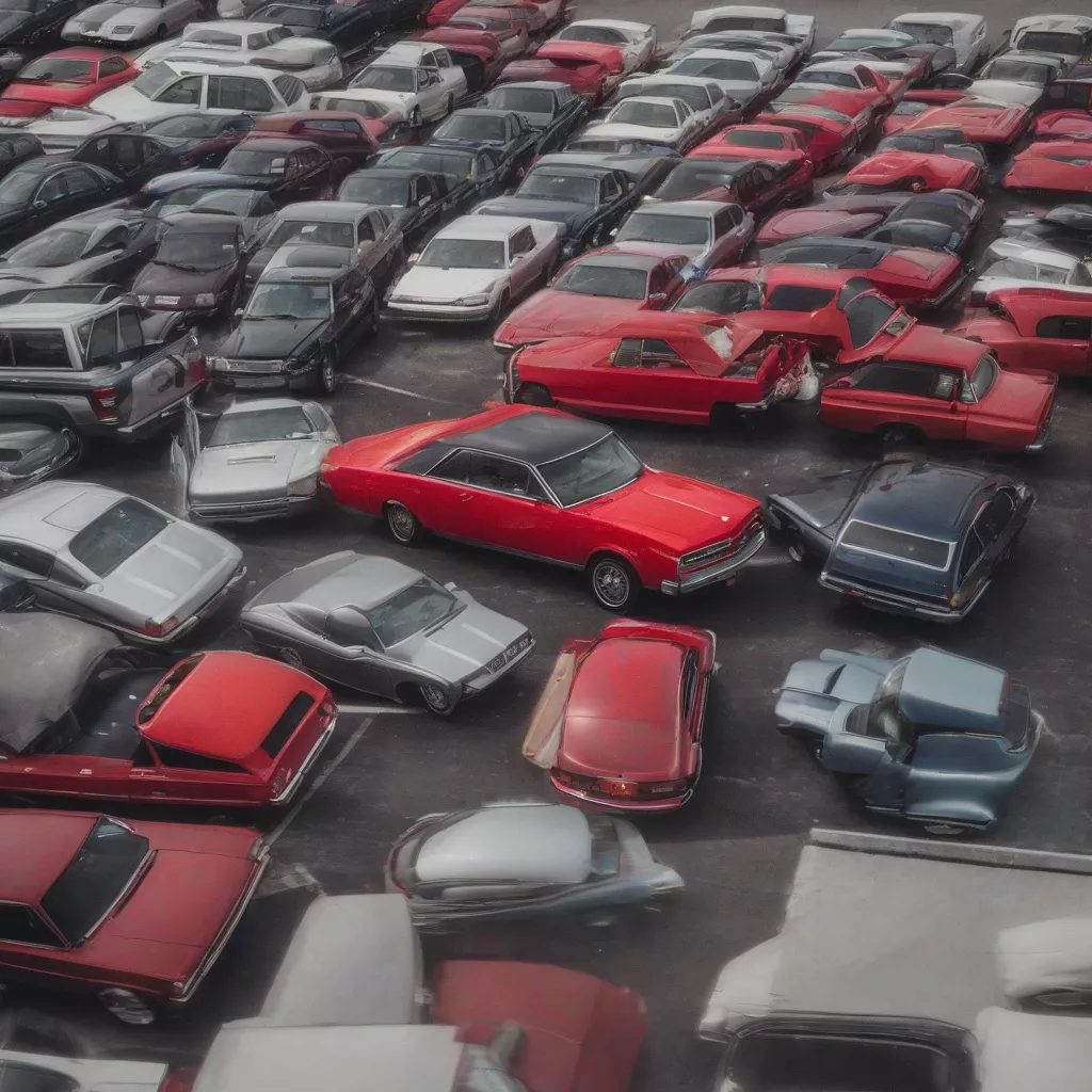 駐車場に停まっている車