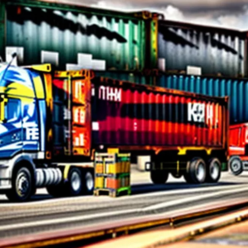 Hình ảnh xe rơ mooc: Vẻ đẹp của "khổng lồ" trên những cung đường