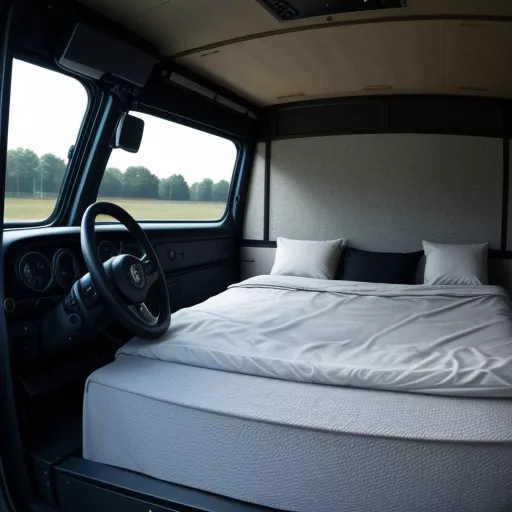 1.5 ton truck with open cargo box and tarp