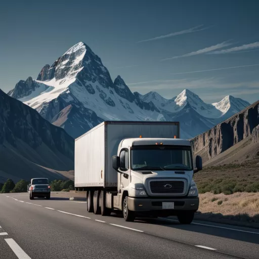 Autocarro da 1 tonnellata in strada