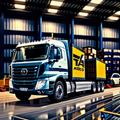 1.5-ton truck unloading cargo at a warehouse