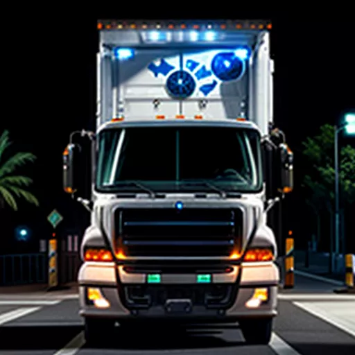A refrigerated 8-ton truck