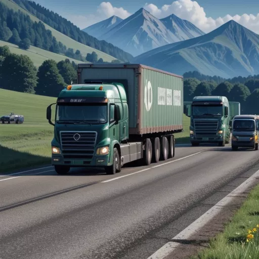 Xe tải 9 tấn di chuyển trên đường cao tốc