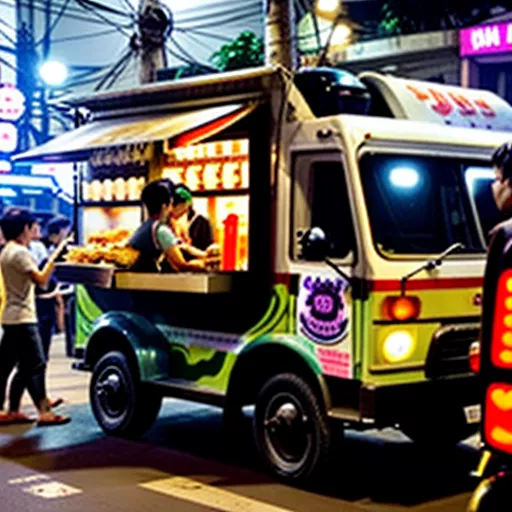 Camioneta para venda de comida rápida