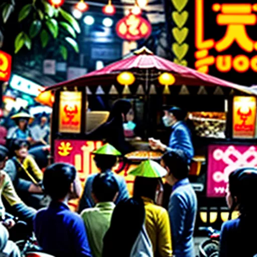 Camioneta de venda ambulante em Hanói