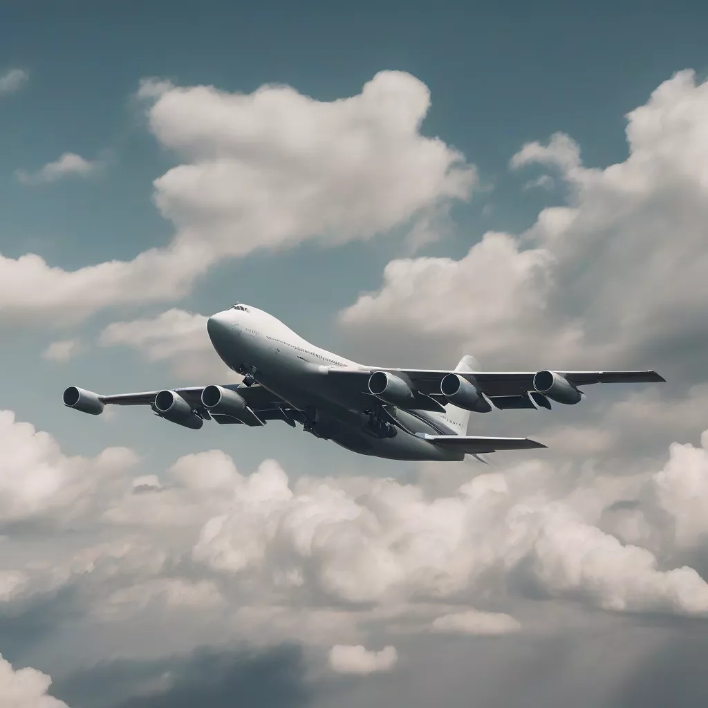 Flying truck in the sky