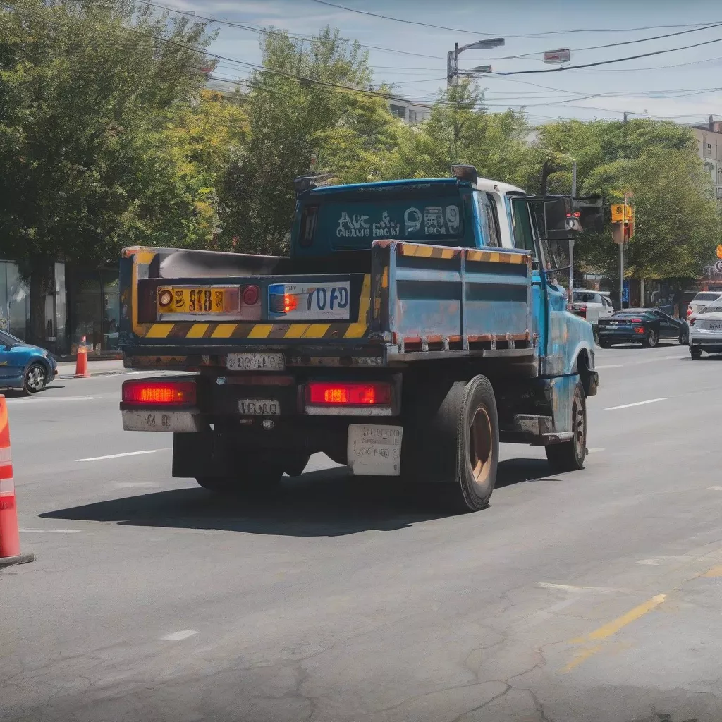 Truk Didenda Karena Parkir Sembarangan