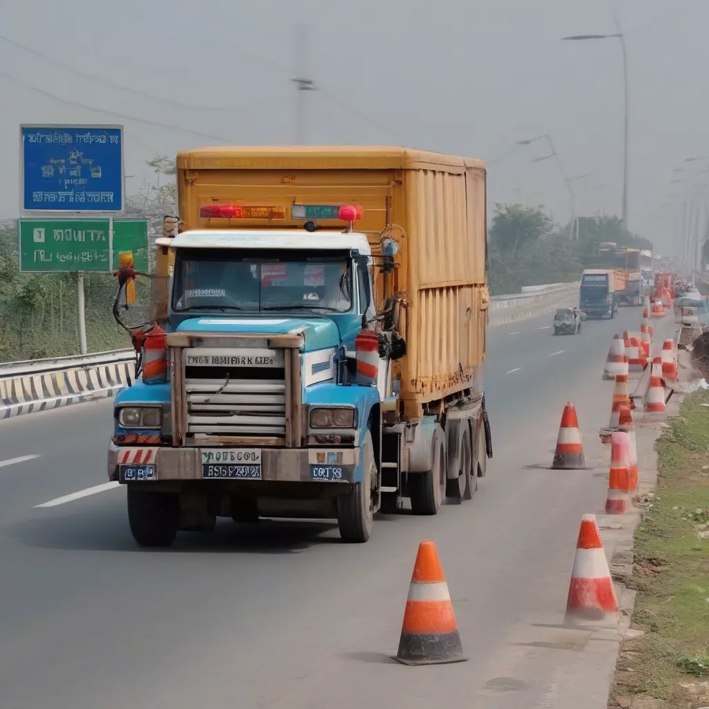 Camião multado por entrar em estrada proibida