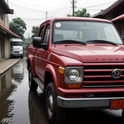 Truck with Lucky License Plate