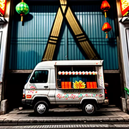 Blind van truck in Hanoi