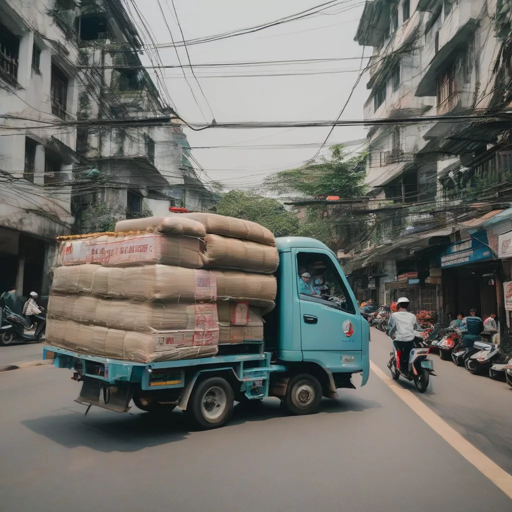 Electric truck in Hanoi