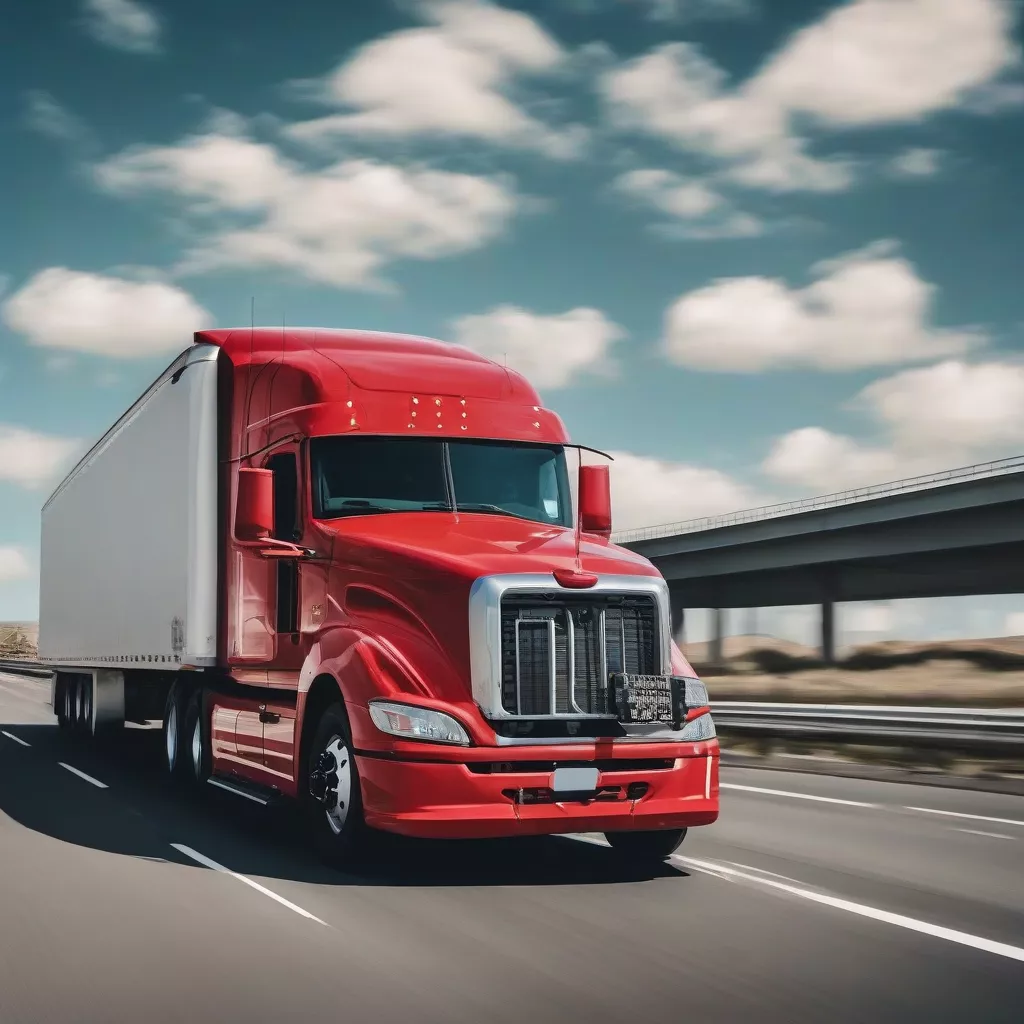 Xe tải chạy trên đường