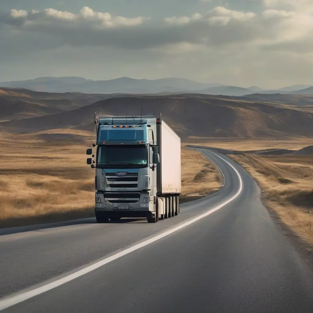 도로 위를 달리는 트럭