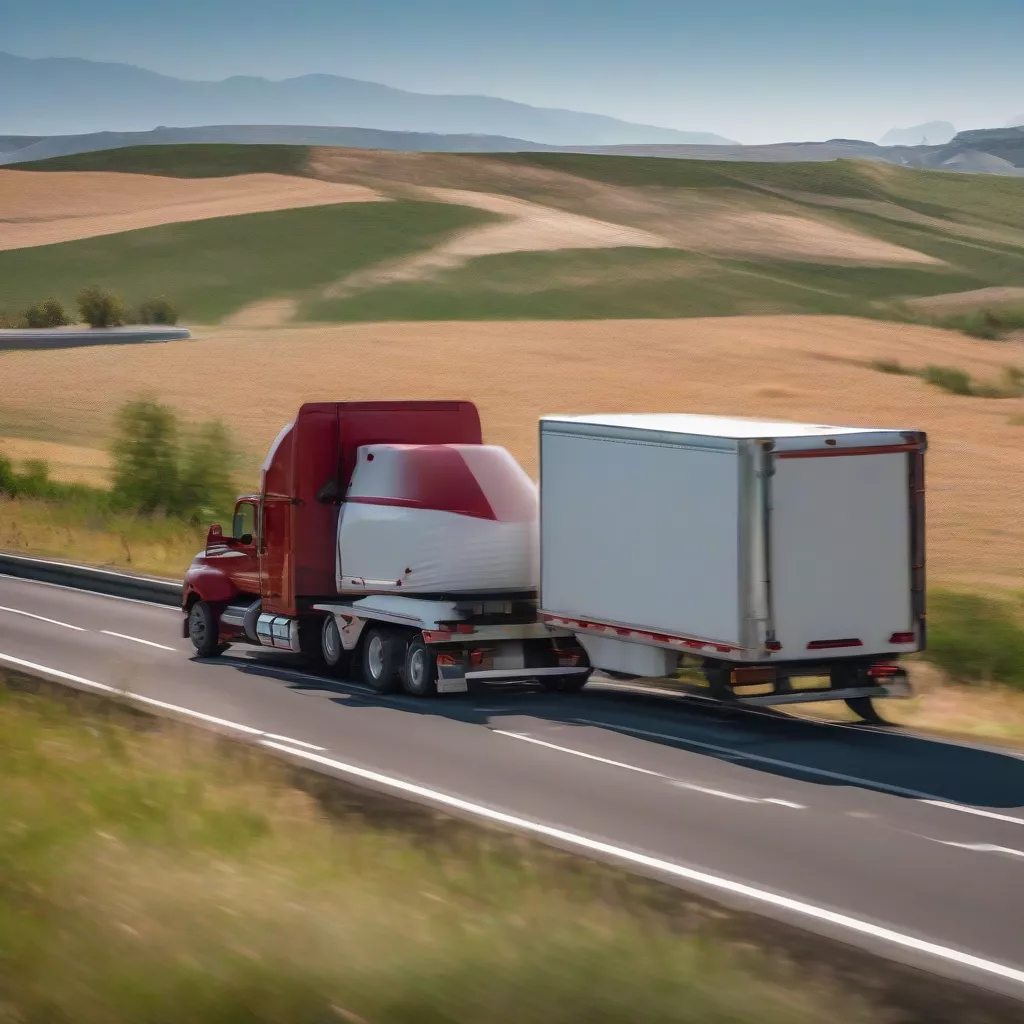 卡车在路上行驶