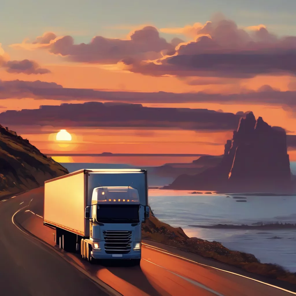 Camion roulant sur la route côtière de Quy Nhơn