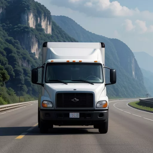 Truck driving on the Cai Lay bypass route