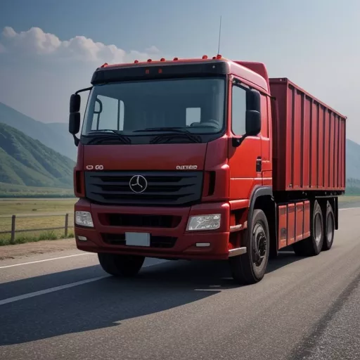 Red Chenglong 3-axle H5 truck