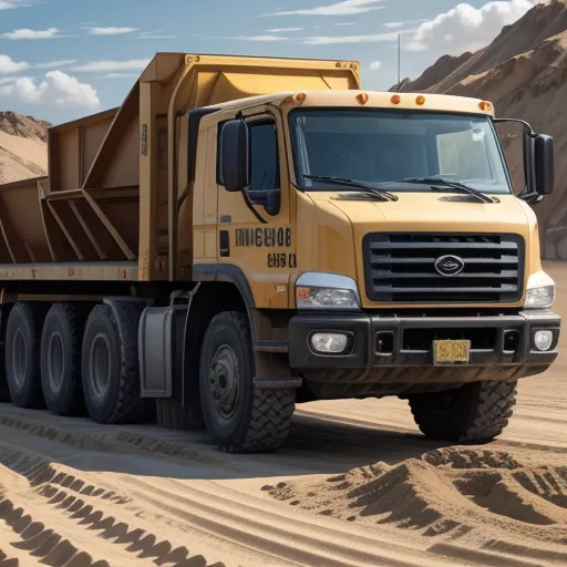 Sand truck at a construction site