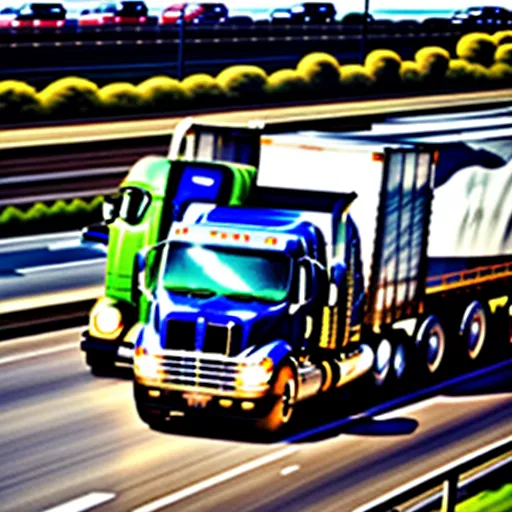 Autocarro che trasporta merci