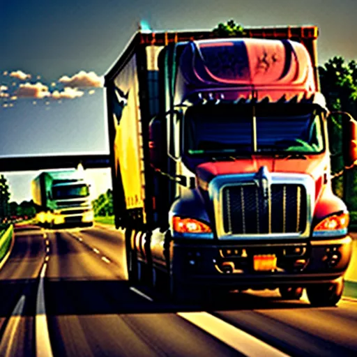 화물을 운반하는 트럭