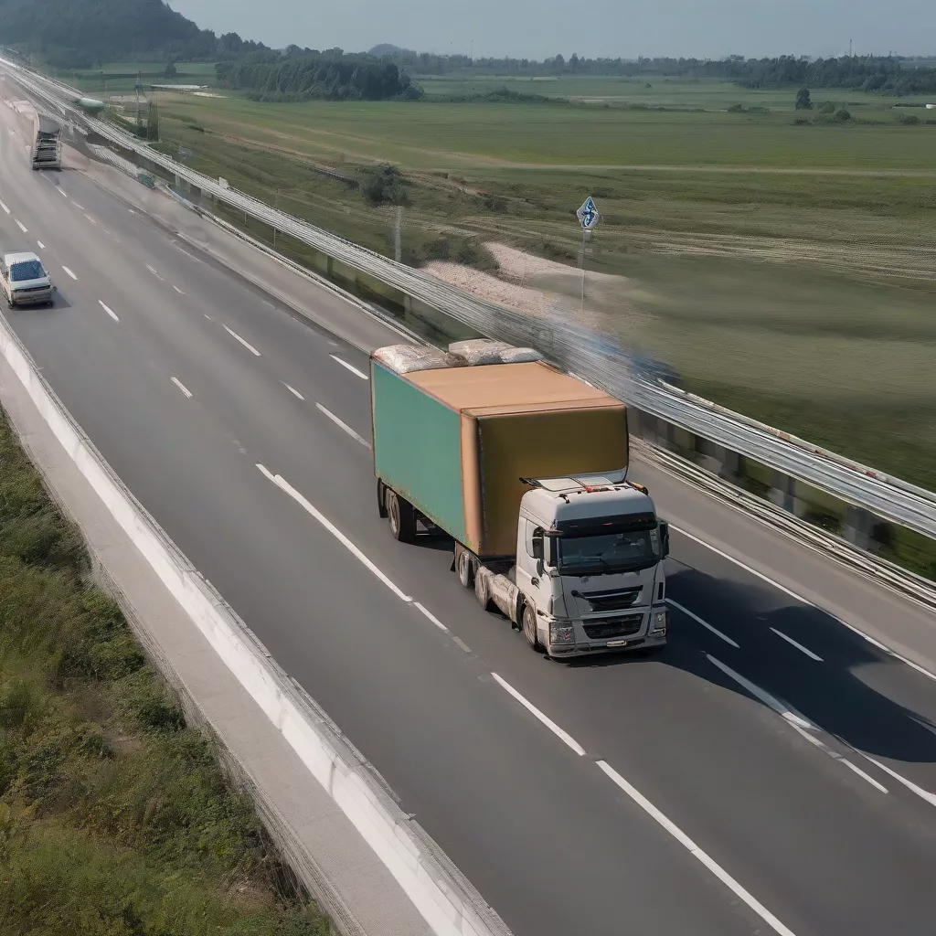 Truck carrying cargo